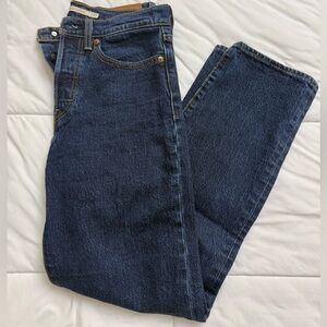 Levi's Dark Blue Wedgie Straight Denim Jeans